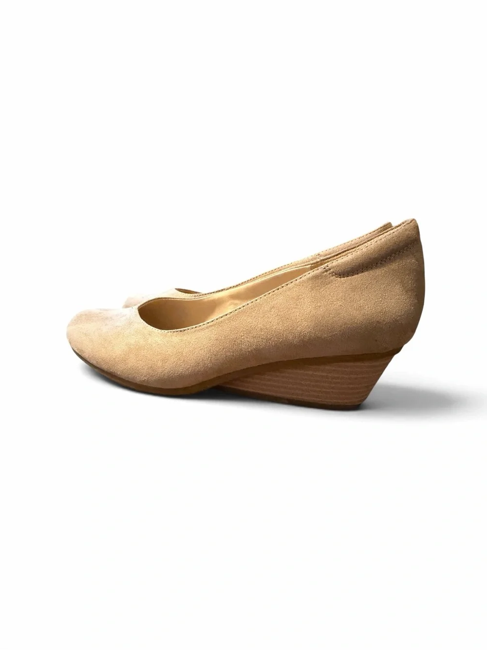 Dr. Scholl’s Women’s Beige Suede Wedge Comfort Shoes
